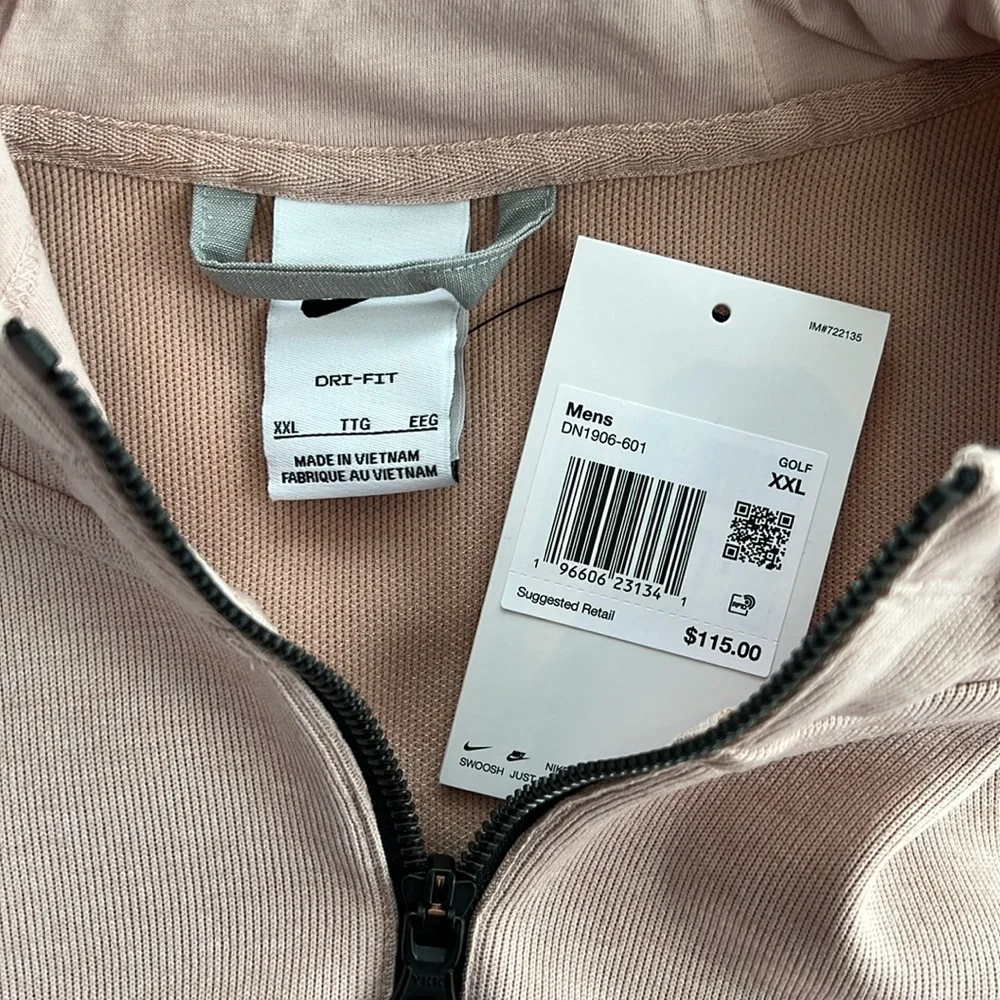 NWT Nike Golf Hoodie Dri-Fit Partial Zip Mens Size 2XL